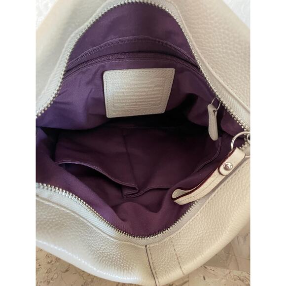 Vtg COACH Parker cream soft leather Y2K Demi small mini shoulder bag - Picture 8 of 9
